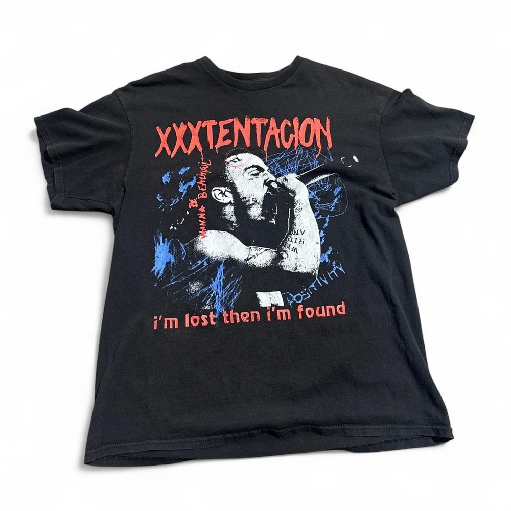 Black and Red XXXTENTACION Short Sleeve Tee